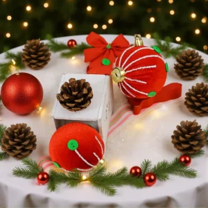 6PCS 8CM Christmas Ball Pendant Christmas Tree Ornaments Ball Hanging Pendants Home Party Decor 2025 New Year Navidad Decor 2026