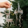 Acrylic Christmas Tree Hanging Ornaments Elk Angel Doll Bell Pendant 2025 Merry Christmas Decoration for Home Xmas New Year 2026